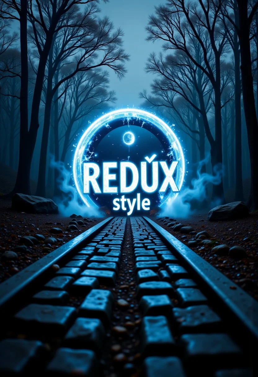 Mystic image of multiple dimension with a fat text:"REDUX style" in the middle aidmareduxstyle, aidmafluxpro1.1, aidmatextimprover, aidmaHyperrealism