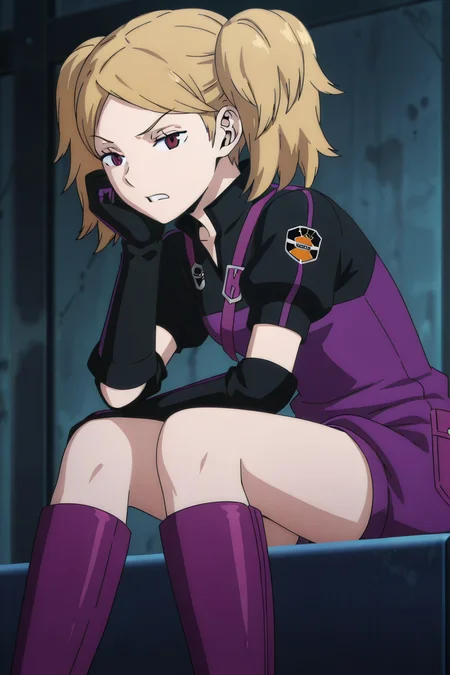 detailed background, posing,
<lora:worldtrigger.il:1>,
worldtrigger,
futaba,
sit, looking at viewer, disgusted,