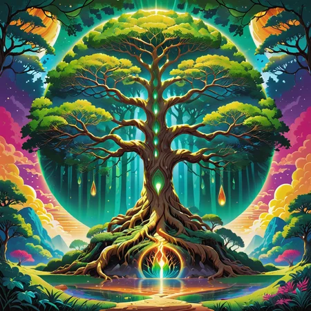 Simple Vector Art of (Hidden Photo:1.3) of (Ultra detailed:1.3),(Fearful:1.3) Forest Green, deafening,dire, metal trinket depicting a person, mottled Peninsula, clement weather, Maximilien Luce, pop Art style . bright colors, bold outlines, popular culture themes, ironic or kitsch, Iridescent Shell: A seashell that reflects light in rainbow hues, creating a shimmering effect.,Wood: Various types of wood with natural brown hues, used in construction, tools, and furniture.,Sequined Robe: A robe adorned with tiny, reflective sequins, creating a dazzling effect when worn.,<lora:linquivera:0.7> linquivera, <lora:Yggdrasil_V1_SDXL:0.5> yggdrasil,(by Artist Lisa Frank:1.3),Highly Detailed,(Classical Realism:1.3),(Oversaturated:1.3), 2D flat, simple shapes, minimalistic, professional graphic, flat color, high contrast, Simple Vector Art