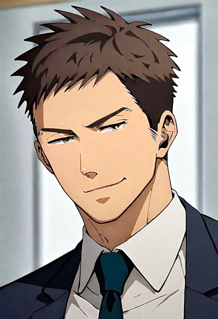 (score_9, score_8_up, score_7_up), ((source anime, best quality, best aesthetic, perfect anatomy, Gold Ratio, Art Composition, zPDXLxxx)), 1boy, doumeki, male_focus, handsome detailed face, black eyes, collared shirt, blazer, necktie, solo, modern office, portrait, (((Smug, bright, side view up, horse riding, Spilling, holding_flower))), <lora:aesthetic_anime_v1s:1>, <lora:Smooth Anime 2 Style SDXL_LoRA_Pony Diffusion V6 XL:1>, <lora:Doumeki:0.8>