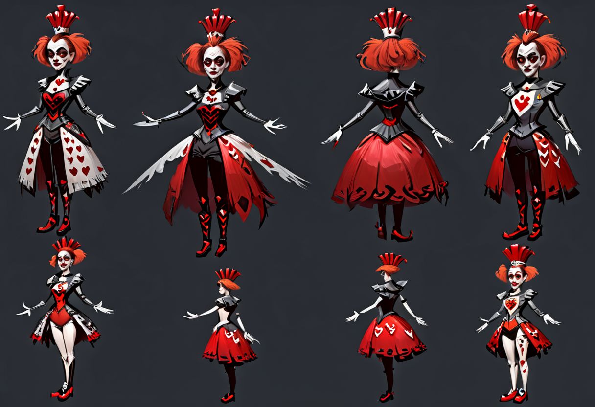 queen of hearts character concept art