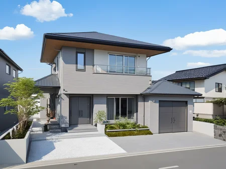 Architectural style Architectural style, <lora:JJsJapaneseStyleHouse_XL:1>, ((Japanese Style House)),(masterpiece) , ((best quality)), dramatic lighting, high quality outdoors, sky, day, cloud, tree, blue sky, building, scenery, road, real world location, sunlight, enough detail, high resolution,super realistic, Photorealistic, highly detailed, balcony, plants, door, car, paving, , architectural drawing, highly detailed , . Clean lines, geometric shapes, minimalist, modern, architectural drawing, highly detailed