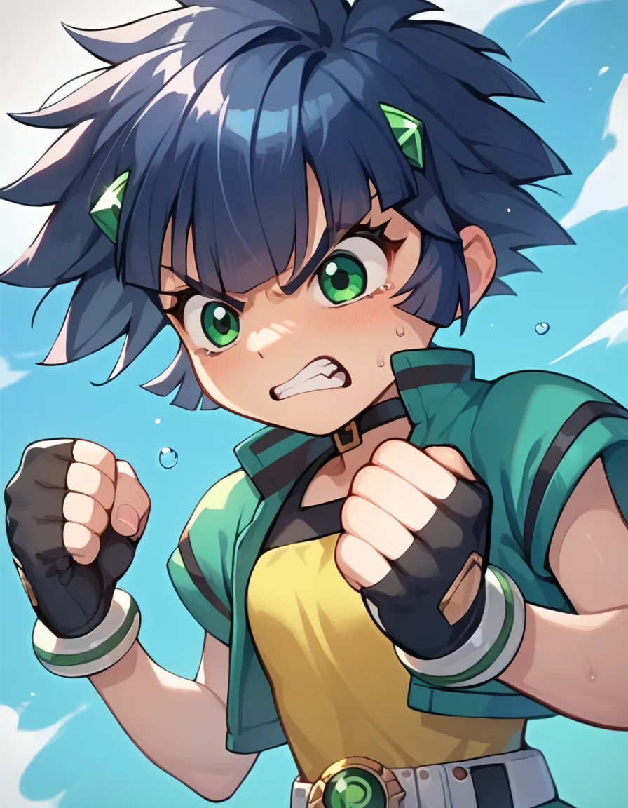 score_9, score_8_up, score_7_up,  1girl, source_anime, solo focus, kaoru transformation,   Angry Smash with Ground-Shattering Impact: Slam your fist into the ground with a forceful motion causing the ground to tremble and shake expressing intense anger and the power to vanquish foes. <lora:Kaoru-50:1>
