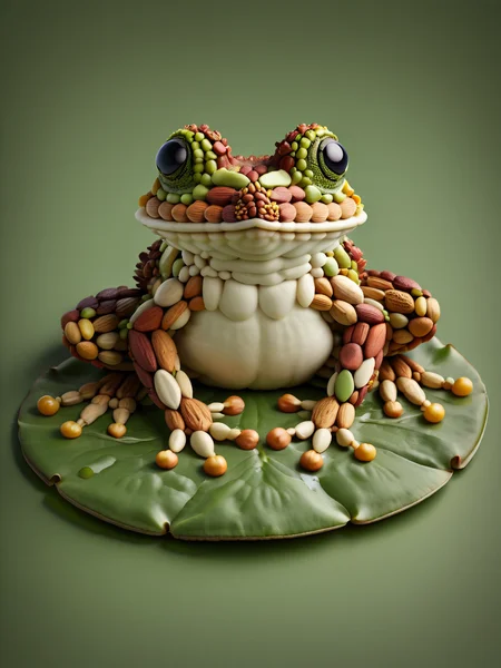A ais-nutz frog sat on a lily pad <lora:ais-nutz:1>
