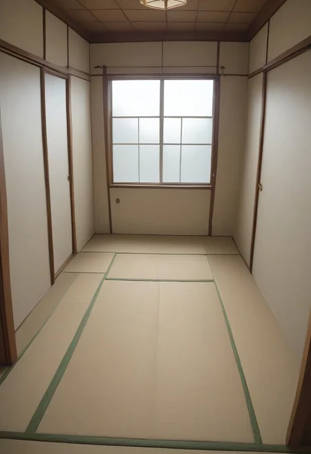 score_9,score_8_up,
in tatami room, shabby room, stained walls, stained tatami floor, window,