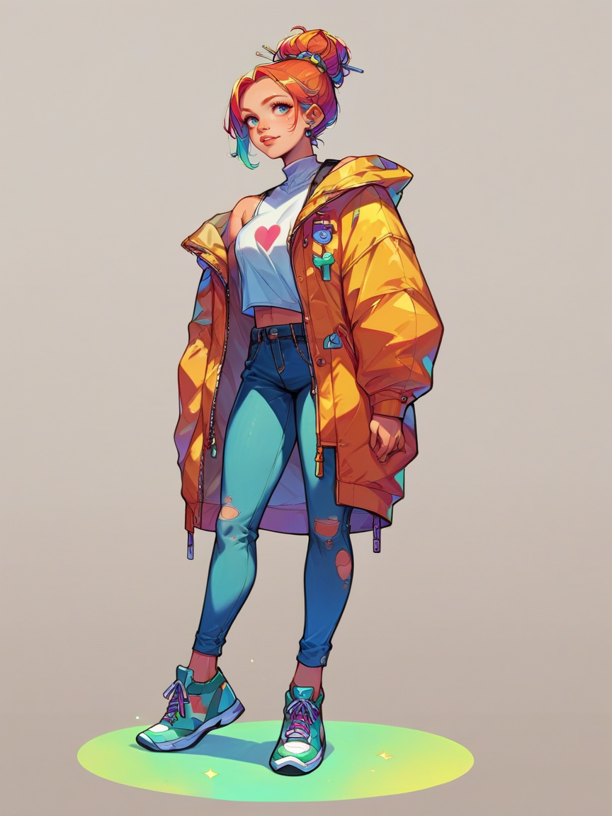 score_9, score_8_up, score_7_up, score_6_up, score_5_up, <lora:coacalinaXLP:1> coacalina, colourful, full body, 1girl,