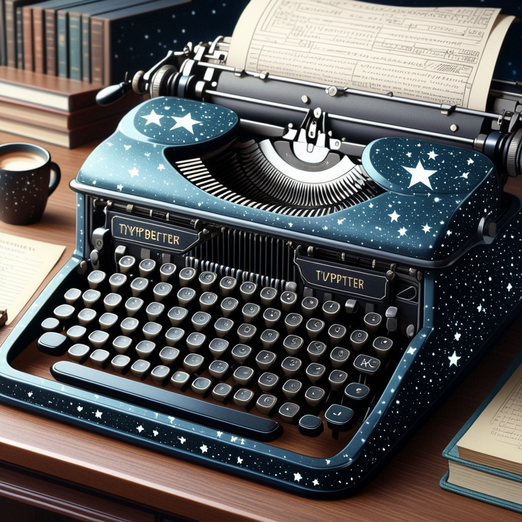 <lora:Starry_Morph:1> starry_morph typewriter, desk, (anime, masterpiece, intricate:1.3), (best quality, hires textures, high detail:1.2), (4k),(incredibly detailed:1.4),UHD, 8K, ultra detailed