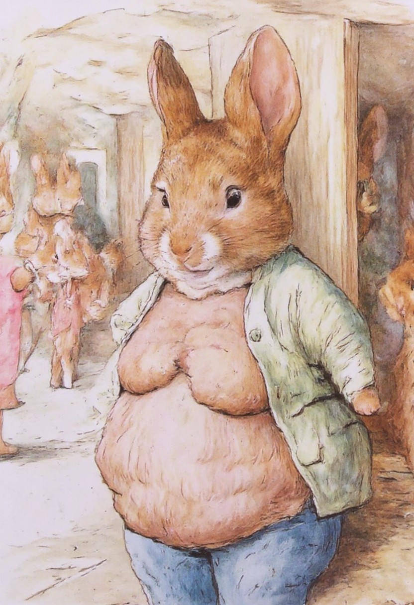 (((BPstyle))),digital_media_(artwork) hi_res, score_9, score_8_up, score_7_up, score_6_up, source_furry, rating_safe, anthro, furry, female, furry female, detailed textured fur, fur tufts, sensual rabbit, massive saggy breasts, covered breasts, slim, slender, turtleneck sweater, denim jeans, smile, SFW,