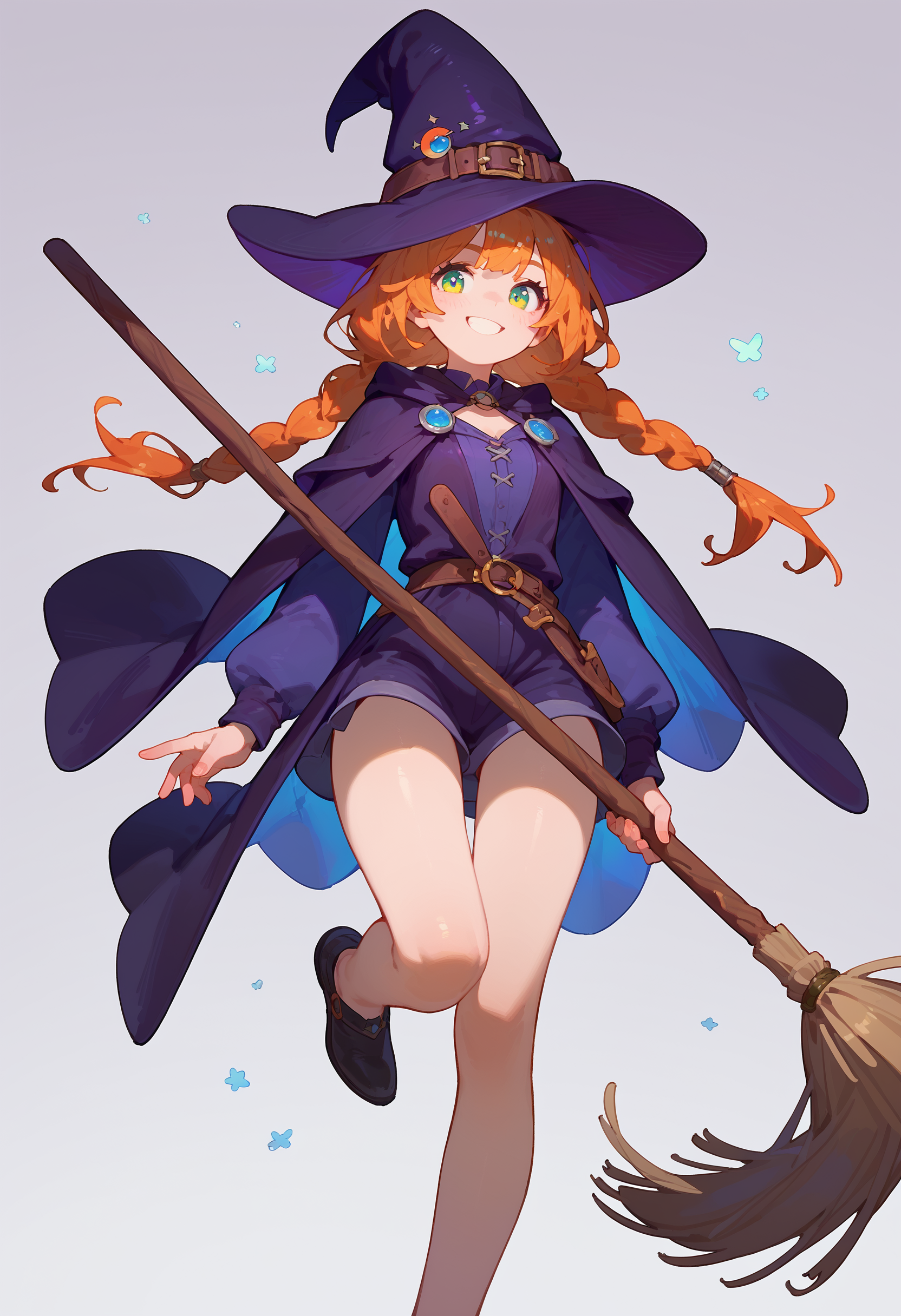 score_9, score_8_up, score_7_up, 1girl holding polearm, simple background, witch, witch hat, broom, smile
<lora:holding_polearm_from_behind_pose_final:1>