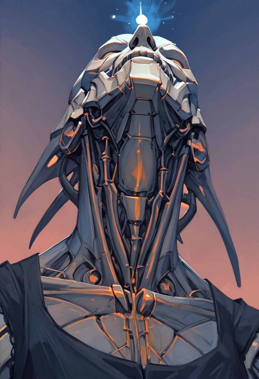 zPDXL3 , Expressiveh , score_9 , score_8 , score_7 , score_6_up contrast lighting, high contrast, chiaroscuro, dynamic viewpoint, wearing death themed powered armor with a faceless white visor, ribcage style cuirass, dynamic angle, detailed photorealistic image, closeup portrait of (evil (undead) (stone being:0.7), (golem:0.9), corrupted, hovering stones and dirt forming the rough shape of a (human:0.7), (hair:0.2), corrupted grey (skin:0.7) made of dirty-stone, (lichen:0.4), horror, (stone ((geode)) skull:0.4), (obsidian:0.3), flowing with (grey:0.3) magic, magical lichen, swirling transparent dark blue magic, stone skeleton, dramatic angle, (extreme angle shot), epic fantasy, (hands:0.7) and (legs:0.7) made of rocks, (head:0.4) made of geode, close-up, (oil painting), in (ukiyo-e style:0.8), (by Edgar Degas:1.1), (by Pierre-Auguste Renoir:0.7), (by Claude Monet), (by Vincent Van Gough:1.2), directional lighting, masterpiece, perfect composition,((cyberpunk industrial complex background)) highly detailed , high quality , high res