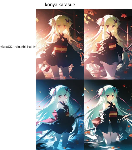 1girl,autumn,autumn leaves,back bow,bare shoulders,black kimono,blunt bangs,blush,bow,butterfly hair ornament,closed mouth,criss-cross halter,day,falling leaves,feet out of frame,green hair,hair ornament,hair ribbon,halterneck,hime cut,holding,holding sword,holding weapon,japanese clothes,katana,kimono,leaf,long hair,long ribbon,long sleeves,looking at viewer,outdoors,purple ribbon,red bow,red eyes,red ribbon,red sash,ribbon,sash,serious,short kimono,sidelighting,sidelocks,solo,standing,straight hair,sword,torii,two side up,very long hair,wading,water,water drop,weapon,murasame \(senren\),senren banka,<lora:CC_train_nb11-xl:1>light particles,light and shadow,overexposure,contour deepening,lens flare,depth of field, (very vibrant colors:0.8), very high contrast, sketch, vivid colors, (saturated:1.0), colorful, very high colorfulness, deep blue hues, submerged, pressure, cold atmosphere, dark atmosphere, rella, konya karasue, view finder, scratch art, color tracing,, masterpiece,best quality,amazing quality,very aesthetic,absurdres,newest,