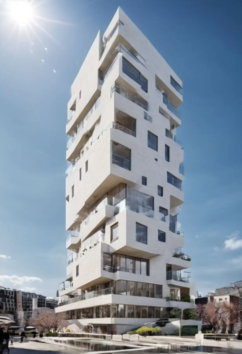 (((Modern style architecture, housing, luxury residence))),
outdoors, sky, tree, blue sky, no humans, ground vehicle, building, scenery, reflection, city, cityscape, bare tree, skyscraper, real world location,
(Large Files, Ultra Realistic, 8K, 16k, FHD, HD, VFX, Perfect, Photography, composition, Architecture Sales Photography, Architecture Competition, Ultra High Resolution, Cinematography, High Resolution Image:1.1), (dramatic lighting, direct sunlight, ray tracing, clear shadow:1.2), (real landscape:1.1), (blurred background:1.0), (urban background, more_details)
(avant-garde, future, reality, science fiction, photorealistic), (modern architecture:1.2), White limestone with black granite, fountain, waterfall, landmark, square, path, narrow street,
(Large Files, Ultra Realistic, 8K, 16k, FHD, HD, VFX, Perfect, Photography, composition, Architecture Sales Photography, Architecture Competition, Ultra High Resolution, Cinematography, High Resolution Image:1.1), (dramatic lighting, direct sunlight, ray tracing, clear shadow:1.2), (real landscape:1.1), (blurred background:1.0), (urban background, more_details) ,
great lighting, extremely detailed, clear, SteamPunk, <stardeaf-cold-arc>, void