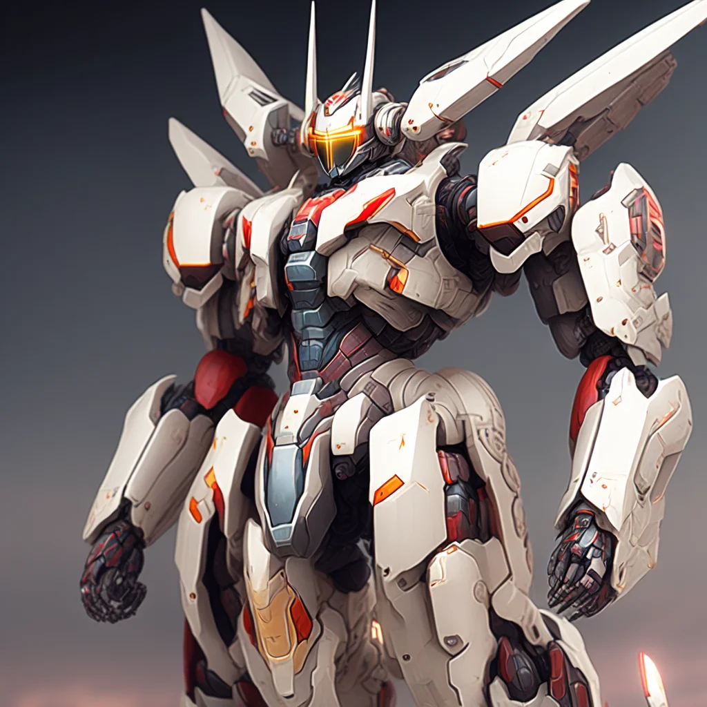 photo Artistic rendition of Mobile Suit Gundam, Mecha (GundamArt style:1) <lora:djzGundamArt:0.8)