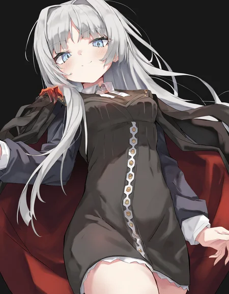 1girl,solo,looking at viewer,simple background,(white background:1.3),dikke,cowboy shot,smile,<lora:dikke-000012:1>,, masterpiece, best quality, very aesthetic, absurdres,newest, incredibly absurdres,, toshizou \(0714\)