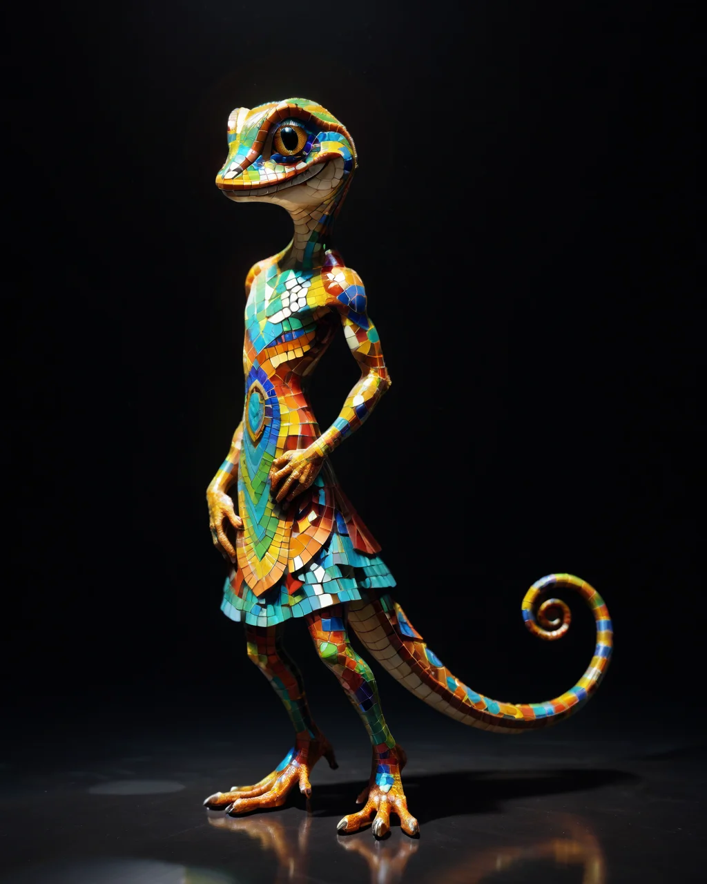 score_9, score_8_up, score_7_up, intricate details, rating_safe,
<lora:MosaicStyle:1>,
1boy(Mosaic, made from colored stone pieces,
anthro furry, gecko,
full body, looking at the viewer, solo, smiling), black background,
<lora:ral-chrosc-clr:0.3>, ral-chrosc-clr,
<lora:xl_more_art-full_v1:0.3>,
<lora:add-detail-xl:0.3>