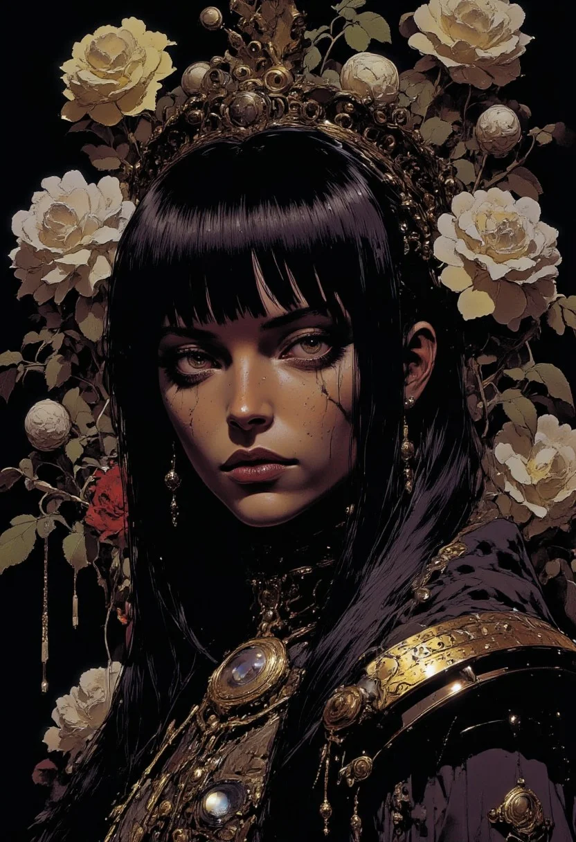 Incredibly beautiful girl with styled long straight black hair. Her eyes are purple. And her lips are pink, soft and plump.
This is no ordinary woman, she is a noblewoman from a very rich family. She is dressed in a medieval fantasy outfit of an aristocrat. She knows her worth. Innocent, but yet alluringly attractive.
<lora:Fluorescentizer FLUX B:0.7>,<lora:detailed_v2_flux_ntc:0.3>,<lora:flux.1_lora_flyway_Epic-detail_v2:1>,<lora:Cyber_Samuraji:0.3>,<lora:Mangaka_3012:0.7>,Mangaka style,<lora:Luminous_Shadowscape:0.3>,