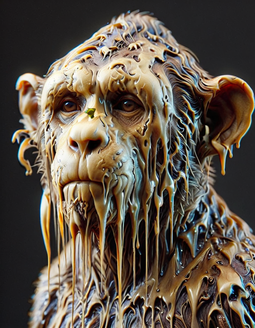 cinematic still meltinglora, 1monkey, melting fur . emotional, harmonious, vignette, 4k epic detailed, shot on kodak, 35mm photo, sharp focus, high budget, cinemascope, moody, epic, gorgeous, film grain, grainy, meltinglora, 1monkey, melting fur, complex, elegant, highly detailed, extremely beautiful, intricate, sharp focus, cinematic, epic light, shining, perfect glowing, attractive, full color, stylish background, enhanced quality, creative, positive, wonderful, delicate, cute, innocent, pure, magical, scenic, thought, ambient, iconic, fine detail, polished