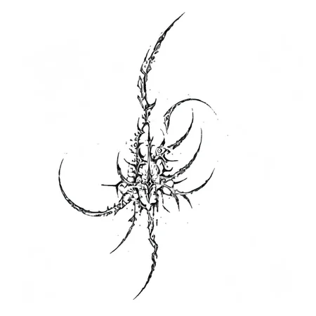 <lora:v1.4_CYBERSIGILISM:1> masterpiece, best quality, cybersigilism, neotribal, tribal tattoo style, sketch, highlights, sparkle, gradient, greyscale, monochrome, no humans, white background, simple background, solo