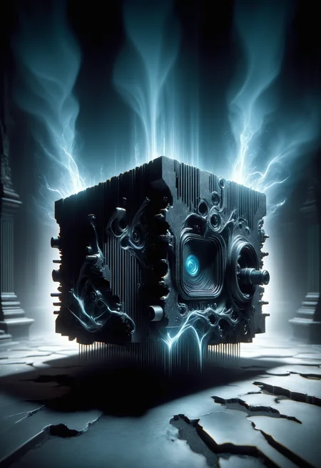 video installation, nanopunk, dramatic, particle systems, anvil engine, baroque, infrared photography, perspective,   focus blur, 4k, breakthrough, rhetorical question,DonM3v1lM4dn355XL  <lora:DonM3v1lM4dn355XL-000010:1.2>