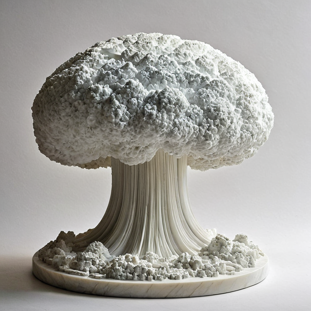 <lora:perfection style:0.3> perfection style
<lora:sculpture v3:0.9>
Marble sculpture
 <lora:nuclear explosion style:1> nuclear explosion style