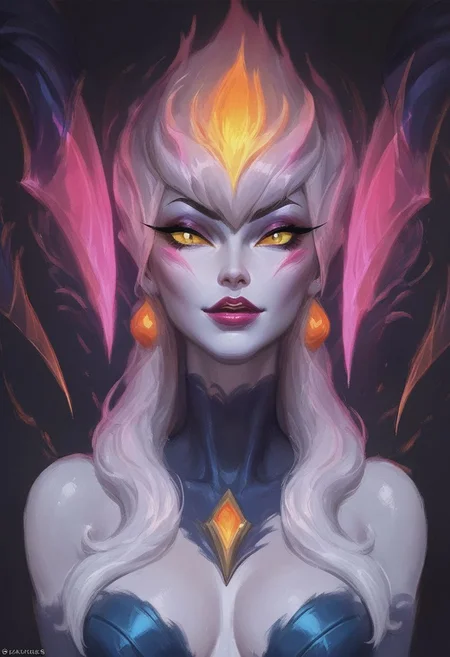 score_9, score_8_up, score_7_up, score_6_up, score_5_up, score_4_up,(8k uhd, masterpiece, best quality, high quality, absurdres, ultra-detailed), 1girl, Evelynn, League of Legends, FEMALE, WOMAN, GAME CHARACTERS, sexy, no humans, dark