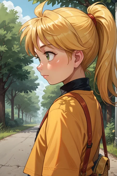 1girl, solo, outdoors,
<lora:YellowXL:0.8> YellowXL, , score_9, score_8_up, score_7_up, source anime, (shiny skin:1.20),