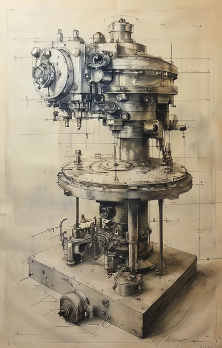 masterpiece,best quality,<lora:tbh249-sdxl:0.9>,illustration,Machine,drawings,