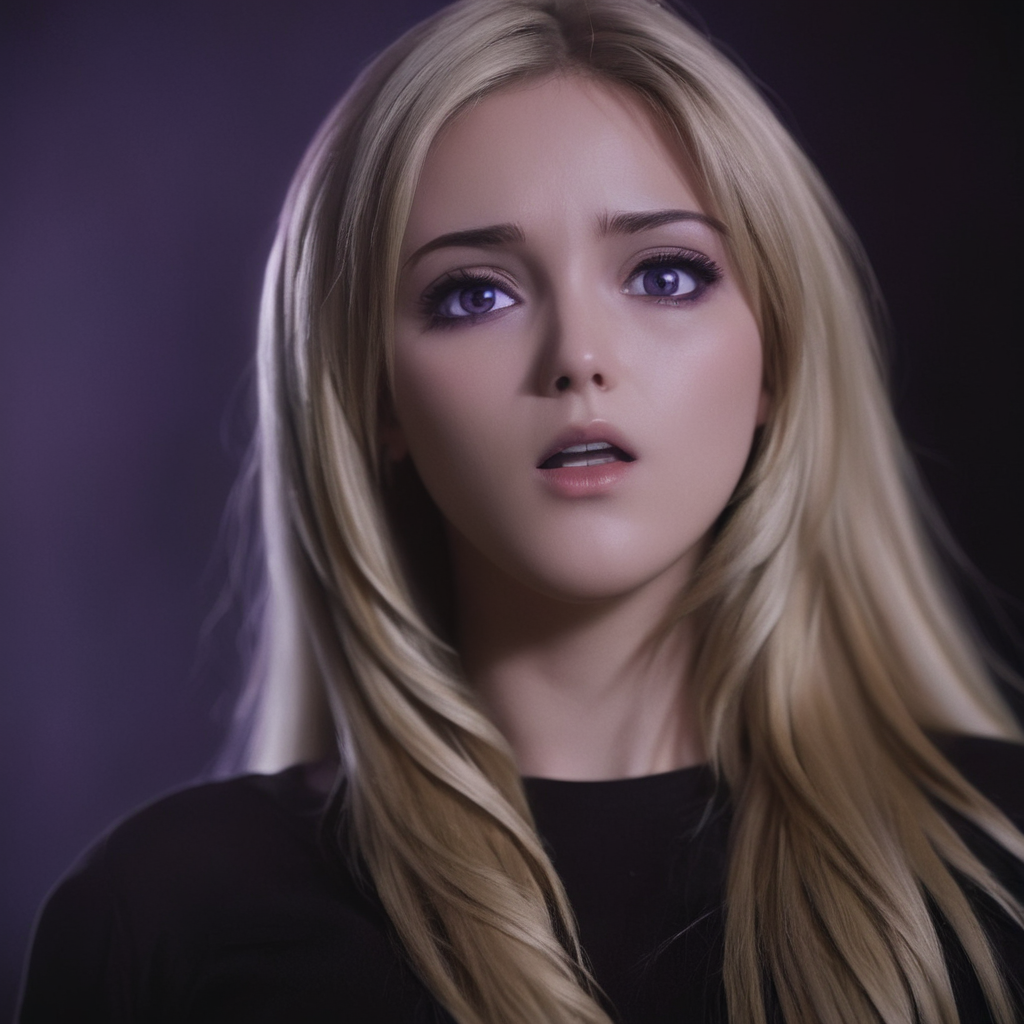 cinematic film still of  <lora:Chiaroscuro Lighting Style:0.8>Chiaroscuro Lighting Style
 <lora:BB_Kaori Saeki:1> Kaori Saeki blonde (((purpleeyes)))
dramatic, cinematic, shadow, partially covered in shadow, Rembrandt Lighting, a woman with blonde hair and a black shirt Chiaroscuro Lighting Style, 1girl, solo, long hair, blonde hair, closed mouth, lips, looking to the side, scar, looking away, portrait, realistic, shallow depth of field, vignette, highly detailed, high budget, bokeh, cinemascope, moody, epic, gorgeous, film grain, grainy