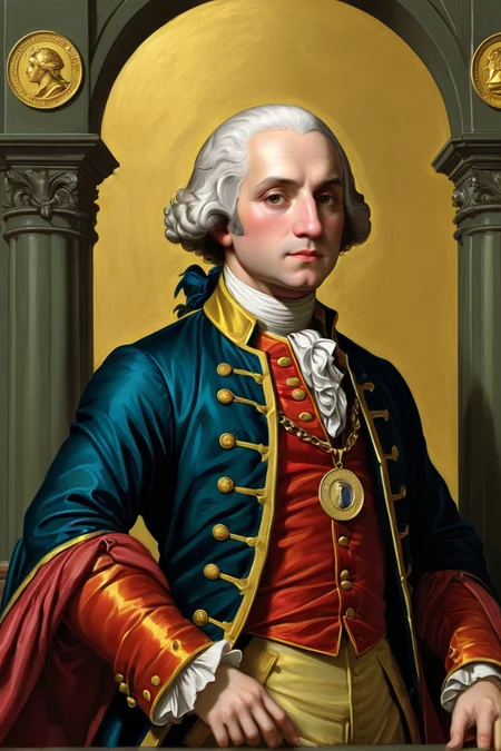 landscape,"a photorealistic colored pencil sketch of a distinguished George Washington wearing a gold chain around his neck with a small Doubloon coin attached as a necklace. This 4K HD image is Trending on Artstation, featured on Behance, well-rendered, extra crisp, features intricate detail and the style of Unreal Engine.", zPDXL2, Art painting by Mike Mignola and Caravaggio and Diego Fazio, ,,
<lora:extremely_detailed:1> extremely detailed,
<lora:add-detail-xl:1.2>,
<lora:tbh76-sdxl:0.15> Style of Mark Ryden,
<lora:tbh117-sdxl:0.15> style of Sandro Botticelli,
<lora:Wild_Anime_2025:0.7>,, Magic realism painting art style, surreal compositions, vibrant colors, blurs the line between reality and fantasy, Baroque art style, dynamic composition, dramatic lighting, rich colors, intricate details, professional-grade execution, captures the grandeur and theatricality of the Baroque period, oil painting art style from Renaissance period, masterful composition, Renaissance mood, renaissance oil painting, brush strokes