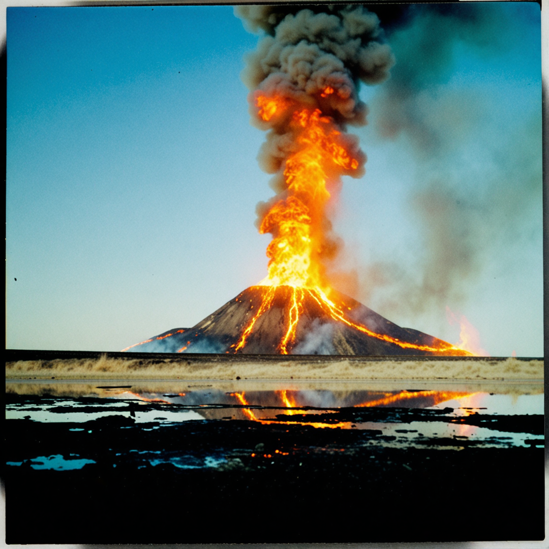 multi-dimensional, amateur photography, landscape, burning steel color recipe, suppressing, conceptual art, Complicated, shot on film, Fujifilm camera