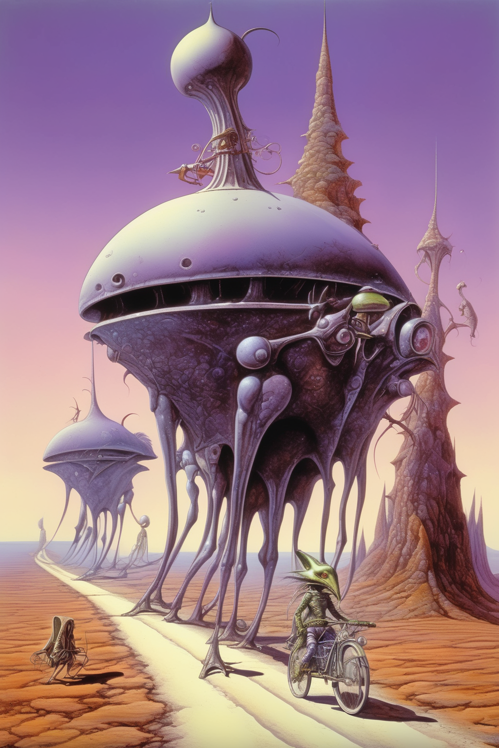 <lora:Rodney Matthews Style:1>Rodney Matthews Style - when your walking alone in a dream on a highway to nowhere in the style of rodney matthews