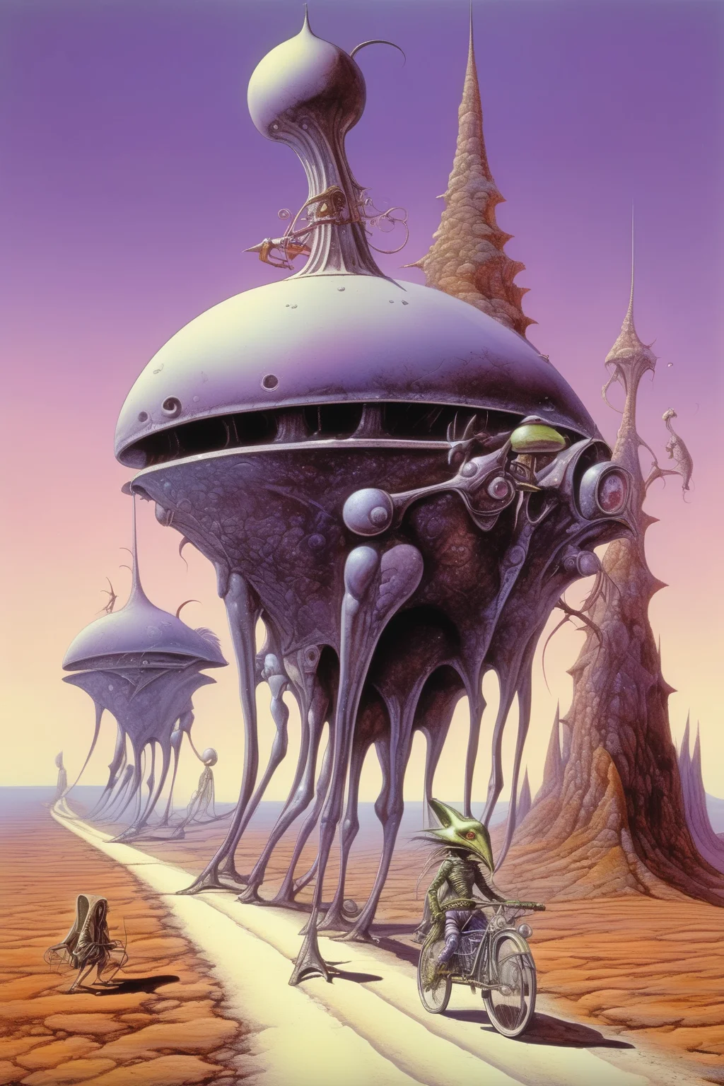 <lora:Rodney Matthews Style:1>Rodney Matthews Style - when your walking alone in a dream on a highway to nowhere in the style of rodney matthews