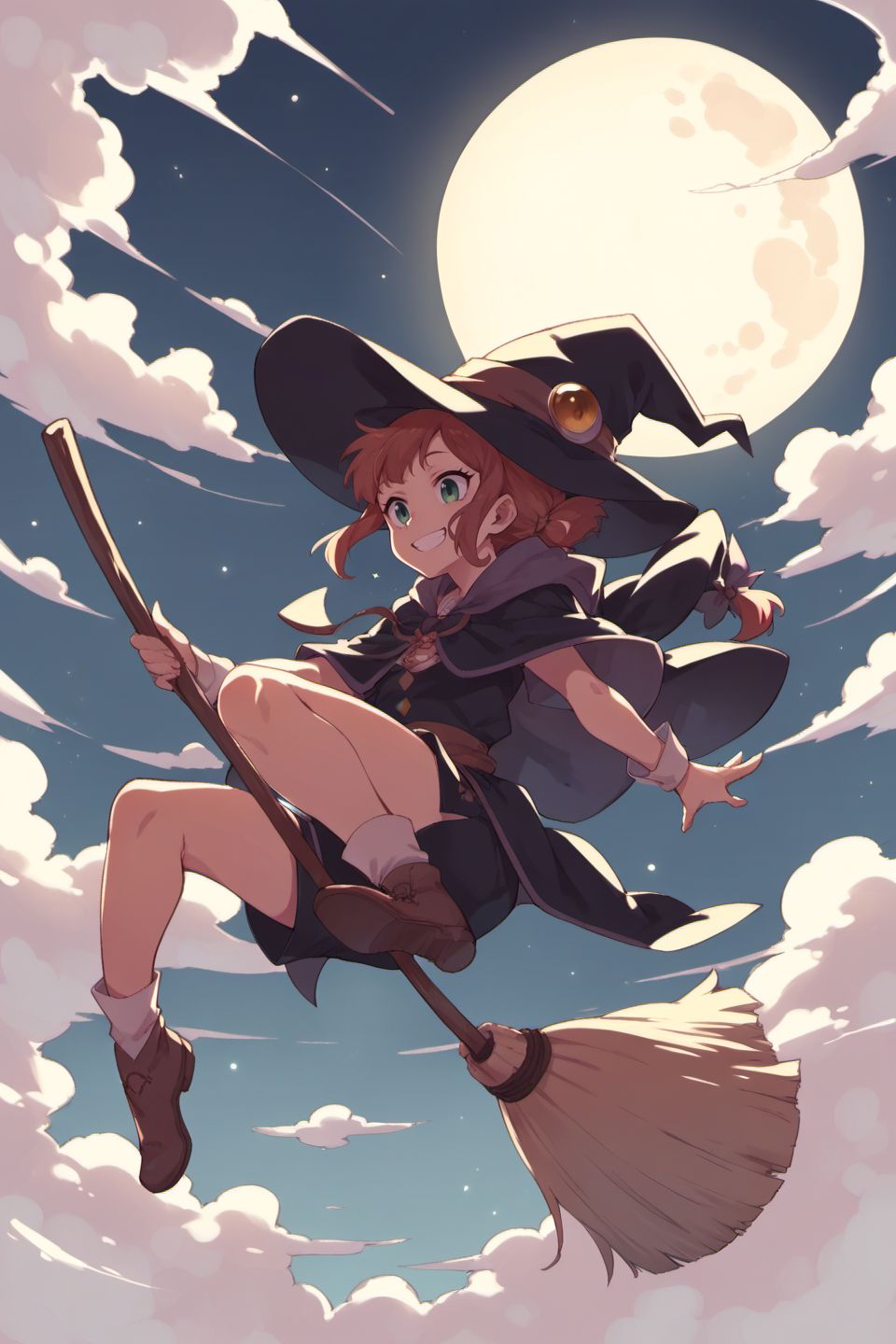<lora:ava_choco_takemura_sessyu_style-000005:0.8>, tak3mura_s3ssyu,
1girl, solo, witch_hat, broom, flying, full_moon, night_sky, smiling
score_9, score_8_up, score_7_up, score_6_up, score_5_up, score_4_up