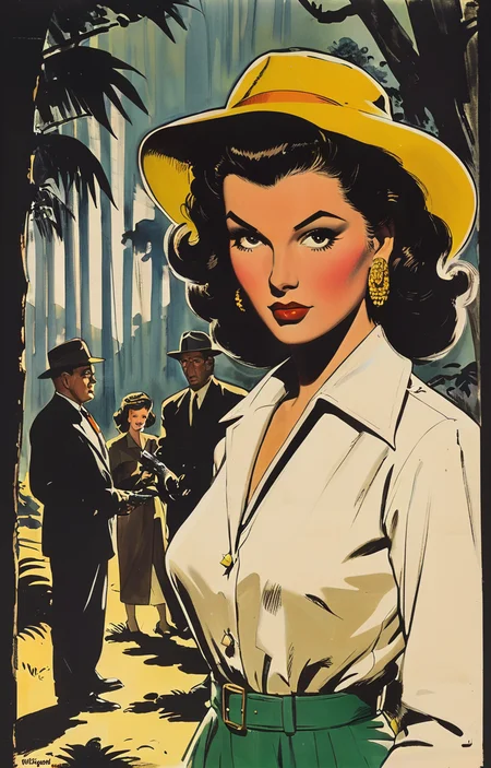 masterpiece,best quality,<lora:tbh369-sdxl:0.6>,illustration,style of Milton Caniff animals