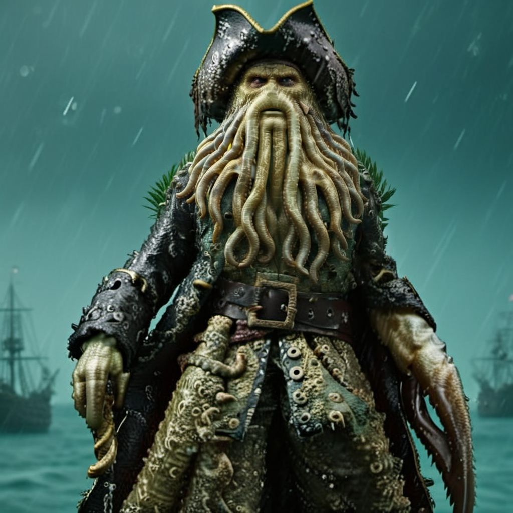 cinematic photo,DavyJones1024 , portrait, a pirate with a clawhand, rain, sea, night, highly detailed ,ultra sharp, photograph, film, bokeh, professional, 4k, highly detailed  <lora:DavyJones1024-000410:0.9> <lora:add-detail-xl:1>