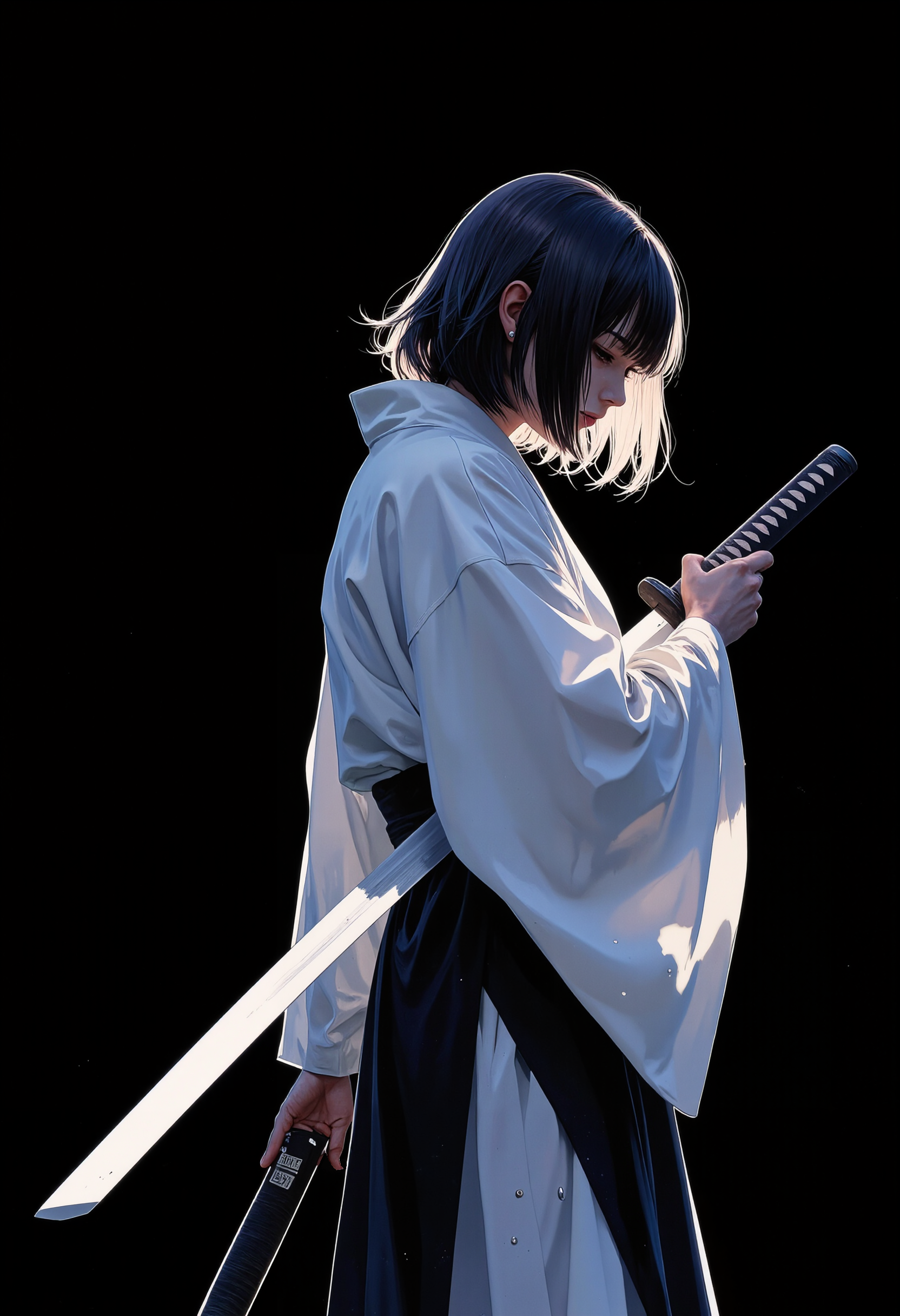 <lora:qiu_blue_000009500:3.14> <lora:Dark_Gray_Photography_flux:3.14> <lora:Flux_Ultimator:3.14> <lora:Comic book V2:3.14> <lora:katana-v01:3.14> <lora:Hand v2:3.14>