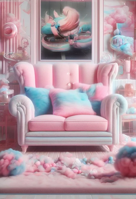 (anime), pink snake, cottoncandy, no human, (masterpiece), score_9