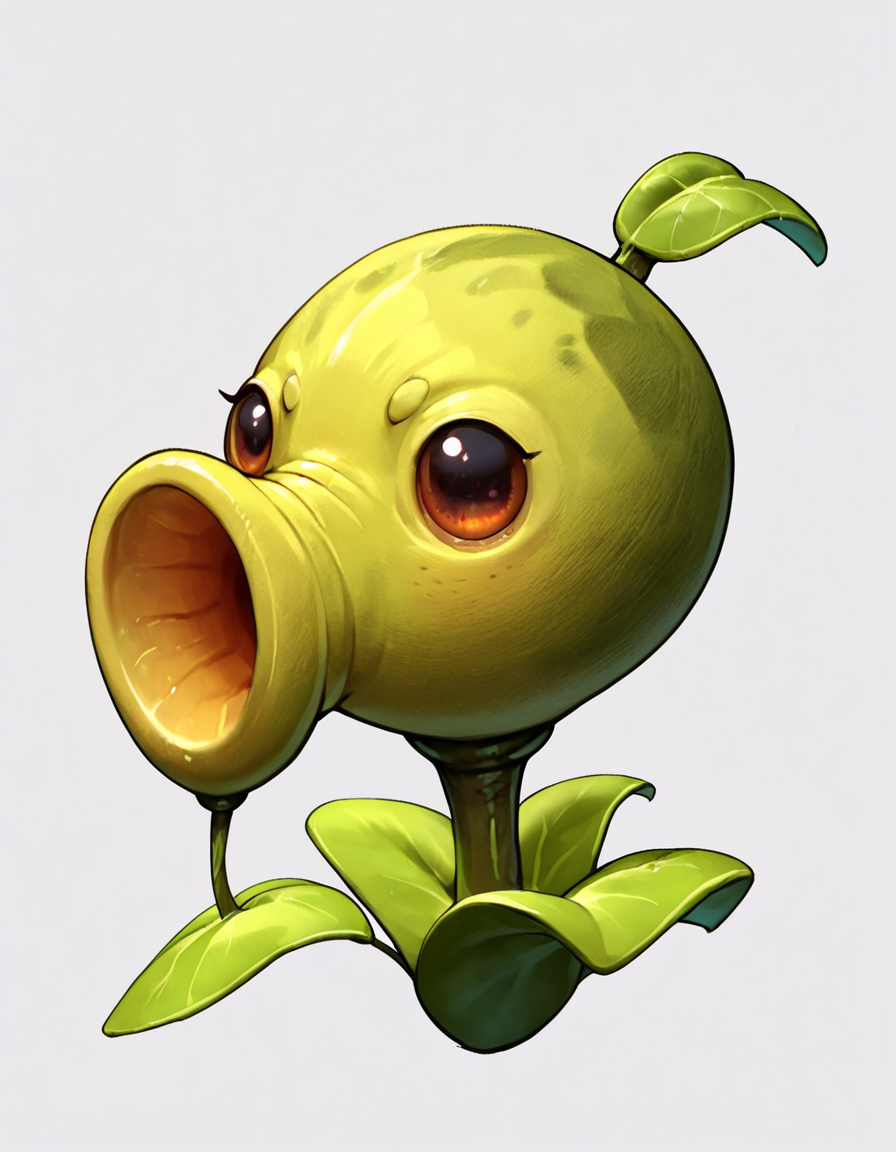 score_9, score_8_up, score_7_up, score_6_up, score_5_up, score_4_up, source_anime, , peashooter, creature, portrait
