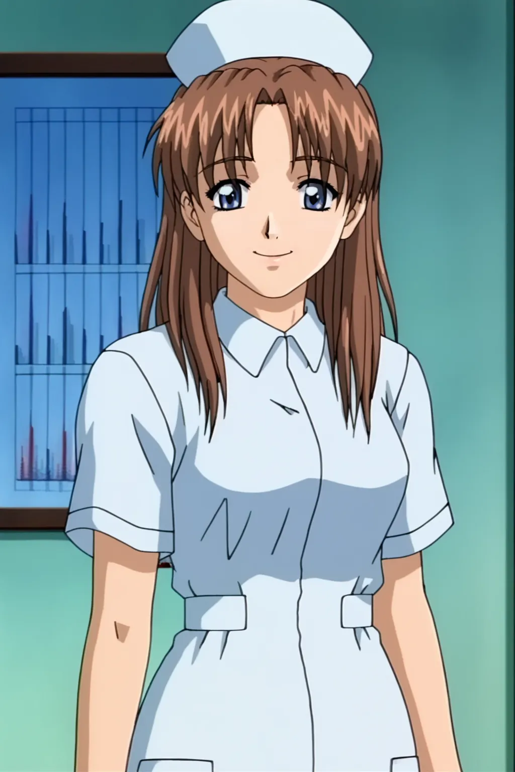 score_9, best, masterpiece, uncensored,
1girl, solo, smile, retro artstyle, 1990s (style),
LTHRMNNamelessNurse, nurse, nurse cap, (loose hair:1.2), pink thighhighs,
<lora:LeathermanNamelessNurse_V2:0.8>​​​