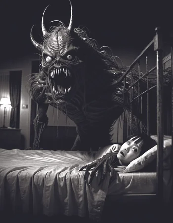 A monster under the bed,horror,creepy,dark,manga,hq,pencil,inspired by junji ito,superior quality,masterpiece emotional,detailed <lora:add-detail-xl:1.6> DonMn1ghtm4reXL <lora:DonMn1ghtm4reXL:0.7> <lora:SDXL_Black_Sa_May:0.6> <lora:lora-bloodyface-lite:0.5> <lora:fx-monsters-xl-meatsack:0.4> by Director Ridley Scott style <lora:Director Ridley Scott style:0.3>