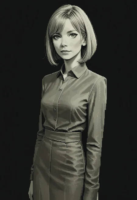 score_9, score_8_up,
green theme, monochrome, pixel, source_anime, bold lines, flat colors,
very aesthetic, Expressiveh, belatricepamford, medium breasts, formal clothes, (skinny:0.3)