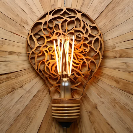 woodenart, wooden, bulb,<lora:woodenart:1>,