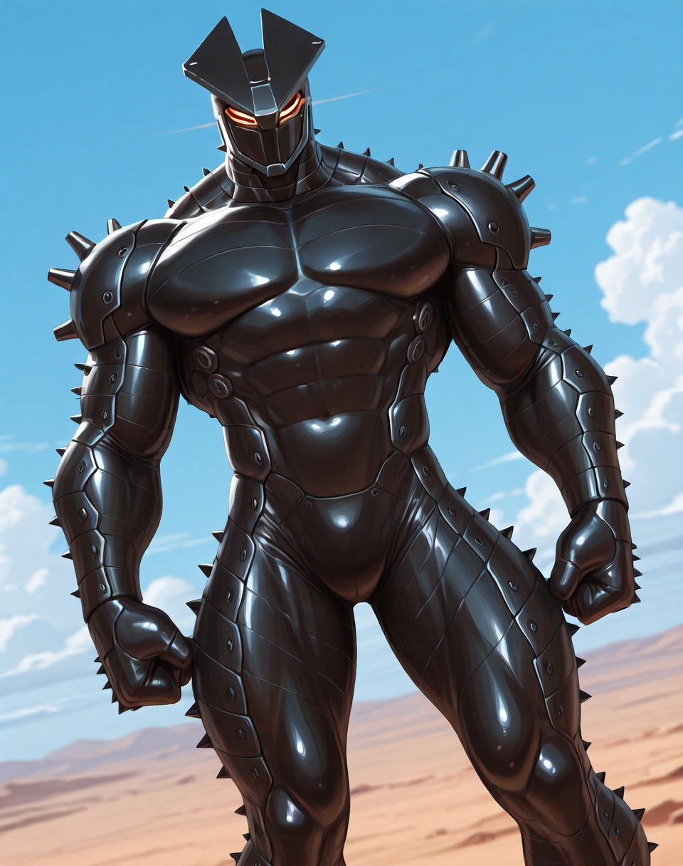 <lora:Destroyer_(Marvel_Comics)_(Illustrious)_(AD):1> Destroyer, muscular, armor, 
((
exterior, science fiction, blue sky with clouds, Asgard, 
dutch angle, dynamic action, male focus, solo, fully armored, villain, hyper glossy armored body, hyper glossy body, sexy male physique, solo, powerful, superiority, hyper muscular, hands on hips, 
)),
BREAK: very awe, aesthetically pleasing, masterpiece, best quality, amazing quality, very aesthetic, depth of field, absurd details, depth of field, atmospheric rendering, natural shading, soft shading,
BREAK: lazympos, lazypos (3),