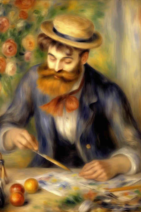 <lora:Pierre Auguste Renoir Style:1>Pierre Auguste Renoir Style - create a painting of a man unlocking his full mental capacity Pierre-Auguste Renoir style