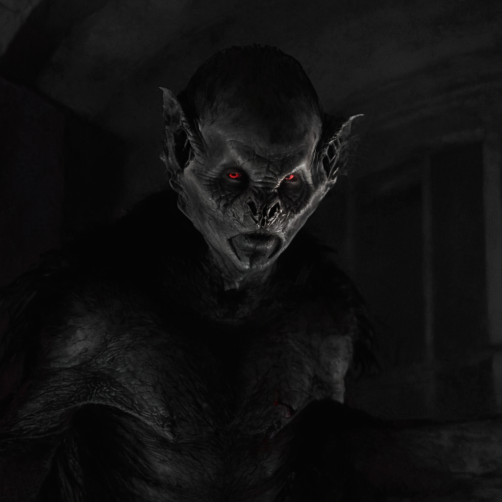 Horror-themed,  <lora:Vampire Bat:1>
Set in 19th-century England and Romania, Vampire Bat a creepy looking creature with a glowing face,solo,looking at viewer,red eyes,1boy,monochrome,male focus,no humans,realistic,horror (theme) , Horror themed, dark themed, Bram Stoker's Dracula 1992 film style, Eerie, unsettling, dark, spooky, suspenseful, grim, highly detailed