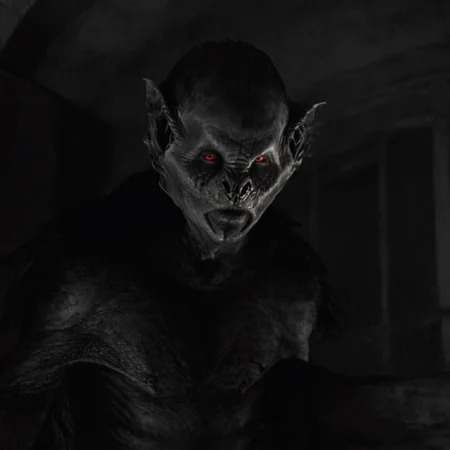 Horror-themed, <lora:Vampire Bat:1>
Set in 19th-century England and Romania, Vampire Bat a creepy looking creature with a glowing face,solo,looking at viewer,red eyes,1boy,monochrome,male focus,no humans,realistic,horror (theme) , Horror themed, dark themed, Bram Stoker's Dracula 1992 film style, Eerie, unsettling, dark, spooky, suspenseful, grim, highly detailed