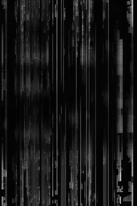 <lora:Ryoji Ikeda Style:1>Ryoji Ikeda Style - A high-contrast, minimalist visualization of sound frequencies as a bar code, pulsing against a stark, black void, embodying the essence of minimal techno.
