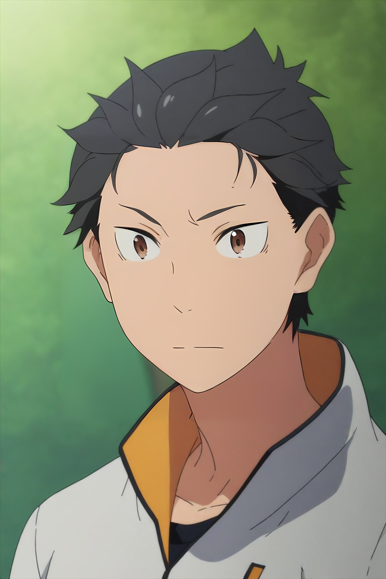 score_9, score_8_up, score_7_up, source_anime, semi-realistic, , upper body, depth of field, 1boy, solo, male focus, <lora:subaru_natsuki_pony:0.84>, subaru_natsuki, black hair, brown eyes, short hair, , , , <lora:sdxl_lightning_8step_lora:1>