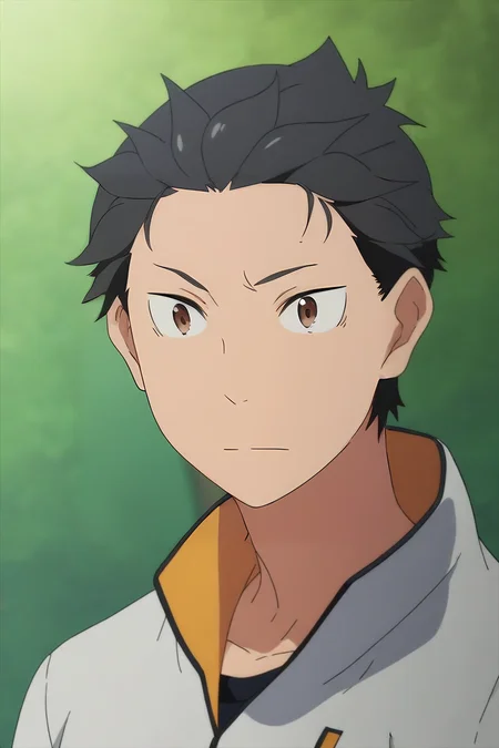 score_9, score_8_up, score_7_up, source_anime, semi-realistic, , upper body, depth of field, 1boy, solo, male focus, <lora:subaru_natsuki_pony:0.84>, subaru_natsuki, black hair, brown eyes, short hair, , , , <lora:sdxl_lightning_8step_lora:1>