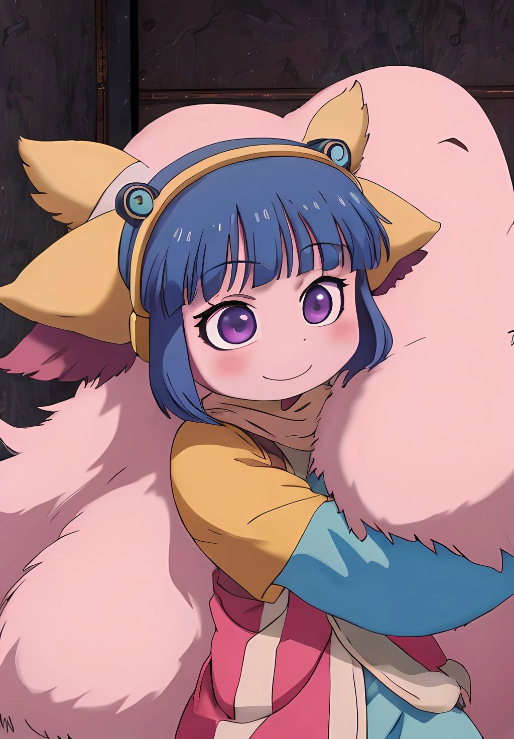 <lora:MadeintheAbyss:0.8>,Pakkoyan,1girl,smile, solo, wink,
